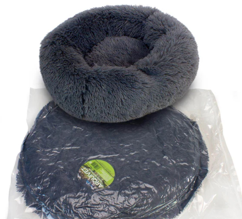 Grey Soft Round Bed Alternate View