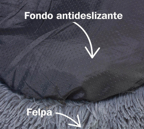 Grey Soft Round Bed Alternate View